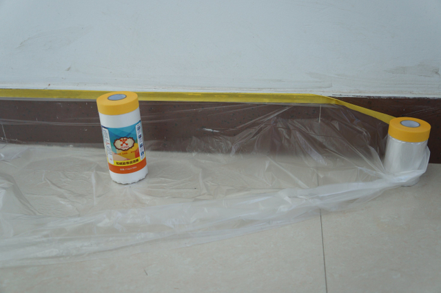 Film HDPE avec ruban de masquage pour peinture intérieure