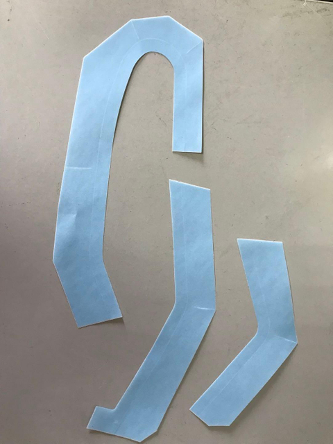 Ruban PVC découpé pour application de peinture automobile