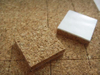 Coussinets de liège statiques de Protection en verre, 18x18x4 + 1mm, avec boutons en mousse, tampons séparateurs de Protection en liège
